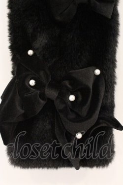 画像2: Chalmiere / トリプルリボンマフラー  クロ O-26-03-21-136-0-ZA-IG-OS