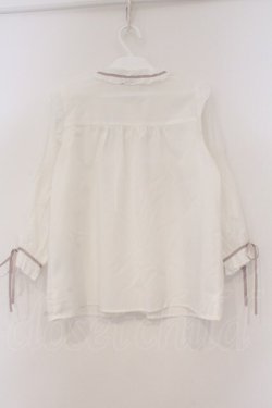 画像3: axes femme POETIQUE / フリルボリューム袖ブラウス  シロ×ピンク O-26-03-21-013-AX-BL-IG-OS