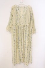 画像1: axes femme / 花柄シースルーロングカーディガン  イエロー O-26-03-21-015-AX-TO-IG-OS (1)