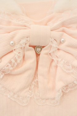 画像2: Ank Rouge / リボンネコちゃんオフショルテレコトップス M ピンク O-26-03-21-016-CA-TO-OW-OS