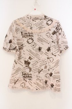 画像3: axes femme / アンティーク柄ブラウス M ピンク O-26-03-21-017-AX-BL-OW-OS