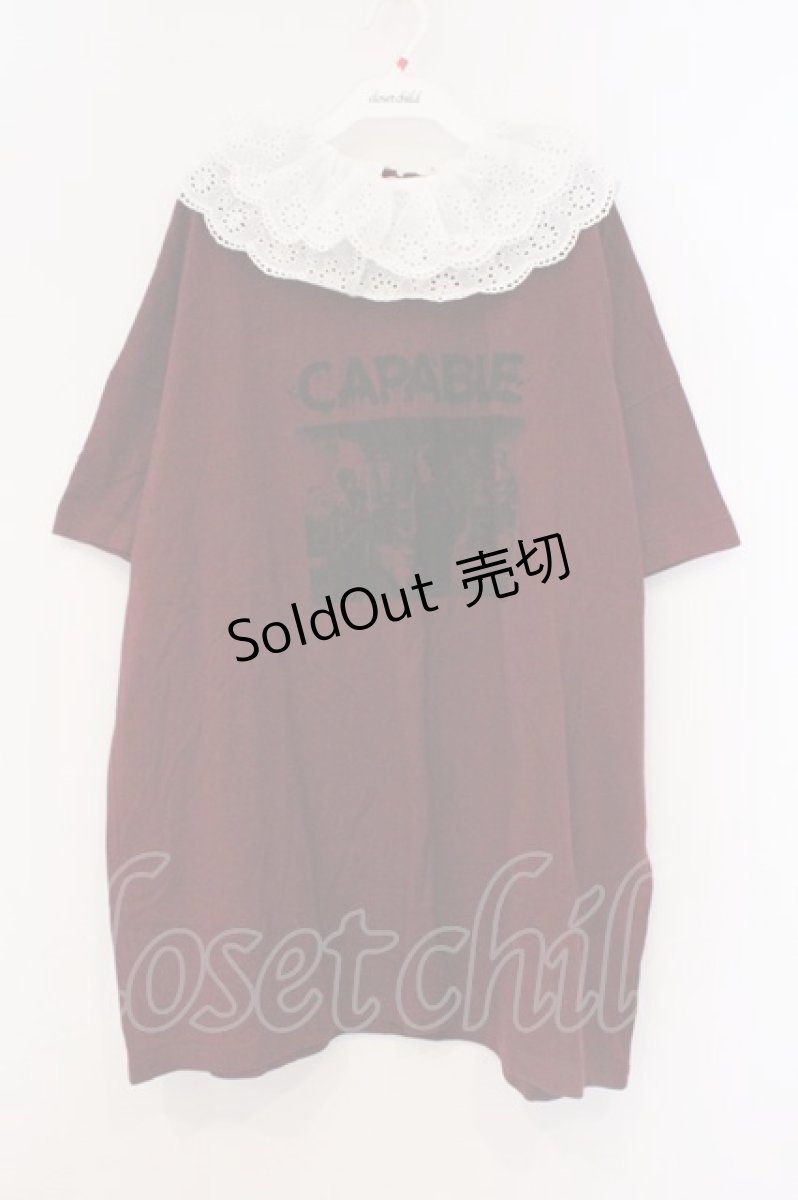 画像1: Jamie エーエヌケー / レース衿バンドBigTe M ワイン O-26-03-21-019-LO-TO-OW-OS (1)