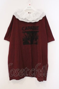 画像1: Jamie エーエヌケー / レース衿バンドBigTe M ワイン O-26-03-21-019-LO-TO-OW-OS