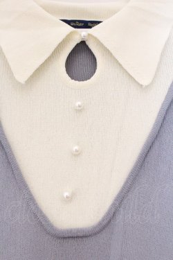 画像2: an another angelus / クレリックヨークニットトップス【洗える】 F ライトグレー O-26-03-21-022-CA-TO-OW-OS