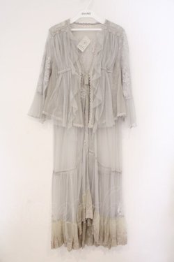 画像1: axes femme / レイヤード風レースガウン  グレー O-26-03-21-025-AX-TO-IG-OS