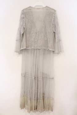 画像4: axes femme / レイヤード風レースガウン  グレー O-26-03-21-025-AX-TO-IG-OS