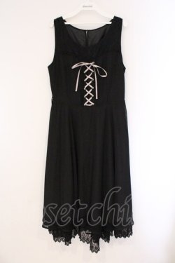 画像1: axes femme / フィッシュテールフレアワンピース  クロ O-26-03-23-030-AX-OP-IG-OS