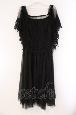 画像3: axes femme / レース重ねワンピース  クロ O-26-03-23-031-AX-OP-IG-OS