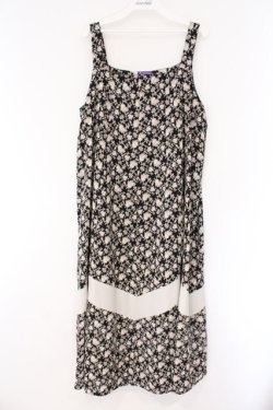 画像1: axes femme / 総花柄キャミワンピース  クロ O-26-03-23-032-AX-OP-IG-OS