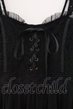 画像2: axes femme POETIQUE / ビスチェデザインチュールワンピース  クロ O-26-03-23-033-AX-OP-IG-OS