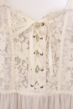 画像2: axes femme / レース重ねキャミワンピース M アイボリー O-26-03-23-034-AX-OP-IG-OS