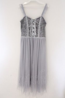 画像1: axes femme / レース重ねキャミワンピース M グレー O-26-03-23-035-AX-OP-IG-OS