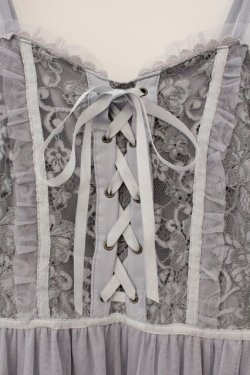 画像2: axes femme / レース重ねキャミワンピース M グレー O-26-03-23-035-AX-OP-IG-OS