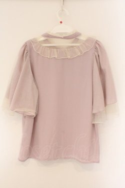 画像3: axes femme kawaii / ビジューリボンブローチ付ブラウス M ピンク O-26-03-23-037-AX-BL-IG-OS