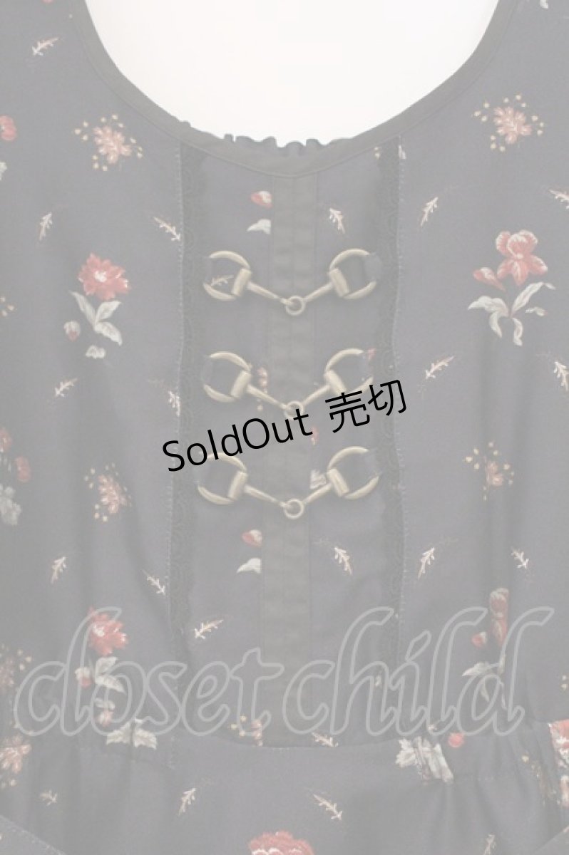 画像2: axes femme / Mulhouse Collection フラワーパネル柄イレヘムワンピース  クロ O-26-03-23-039-AX-OP-IG-OS (2)