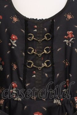 画像2: axes femme / Mulhouse Collection フラワーパネル柄イレヘムワンピース  クロ O-26-03-23-039-AX-OP-IG-OS