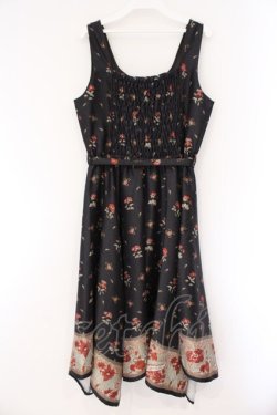 画像4: axes femme / Mulhouse Collection フラワーパネル柄イレヘムワンピース  クロ O-26-03-23-039-AX-OP-IG-OS