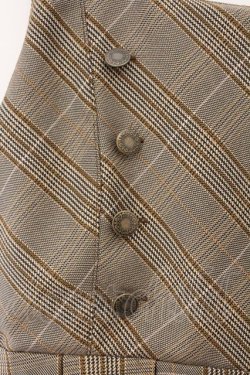 画像2: axes femme / Ｗ釦フィッシュテールジャンパースカート M ブラウン O-26-03-23-041-AX-OP-IG-OS