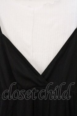 画像2: axes femme POETIQUE / インナー付ドットチュールワンピース M クロ×シロ O-26-03-23-045-AX-OP-IG-OS