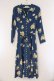 画像1: INGEBORG / かんざし柄ワンピース  ブルー O-26-03-23-047-LO-OP-OW-OS (1)