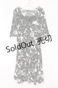 INGEBORG / 花柄カットワンピース 11 シロ×クロ O-26-03-23-048-LO-OP-OW-OS