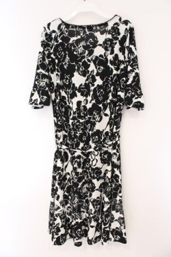 画像3: INGEBORG / 花柄カットワンピース 11 シロ×クロ O-26-03-23-048-LO-OP-OW-OS