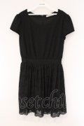 dazzlin / レースミニワンピース M クロ O-26-03-23-052-GO-OP-OW-OS
