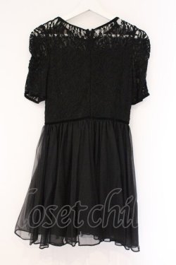 画像3: dazzlin / チュール切替ワンピース M クロ O-26-03-23-054-GO-OP-OW-OS