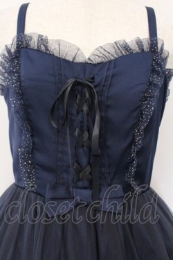 画像2: axes femme kawaii / ヴィンテージサテンジャンスカ M ネイビー O-26-03-23-005-AX-OP-IG-OS