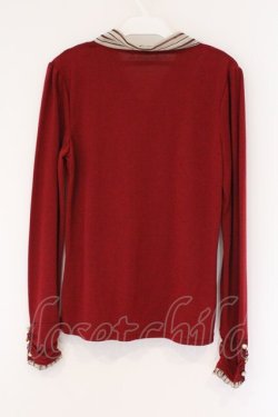 画像3: axes femme / ボウタイ付きプルオーバー M ワイン O-26-03-23-056-AX-TO-OW-OS