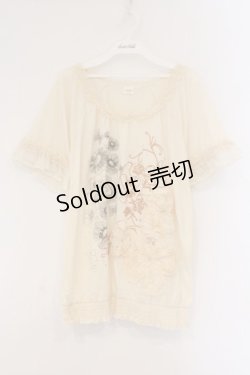 画像1: axes femme / モチーフ使いプルオーバー M キナリ O-26-03-23-057-AX-TO-OW-OS