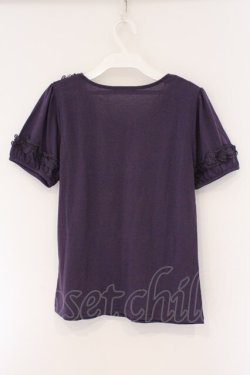 画像3: axes femme / ストーン使い半袖インナープルオーバー M パープル O-26-03-23-059-AX-TO-OW-OS