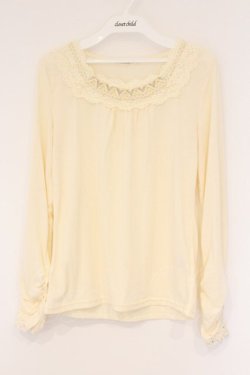 画像1: axes femme / 胸元ラメレース使いインナープルオーバー M キナリ O-26-03-23-064-AX-TO-OW-OS