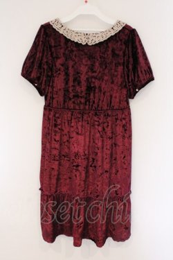 画像3: axes femme / ベロアフィッシュテールチュニック M ワイン O-26-03-23-065-AX-OP-OW-OS