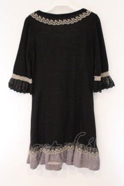 画像4: axes femme / 重ね着風チュニックワンピース M クロ O-26-03-23-066-AX-TO-OW-OS