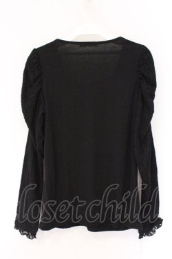 画像3: axes femme / レースパワショルダーカットソー M クロ O-26-03-23-067-AX-TO-OW-OS