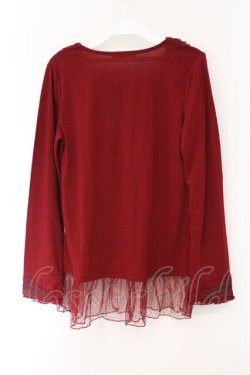 画像3: axes femme / モチーフレース付インナープルオーバー M ワイン O-26-03-23-068-AX-TO-OW-OS