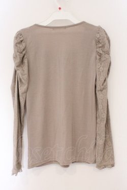 画像3: axes femme / レースパワショルダーカットソー M ベージュ O-26-03-23-069-AX-TO-OW-OS