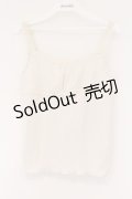axes femme / チュール切り替えキャミ M キナリ O-26-03-23-073-AX-TO-OW-OS