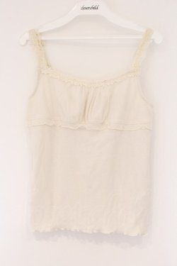 画像1: axes femme / チュール切り替えキャミ M キナリ O-26-03-23-073-AX-TO-OW-OS