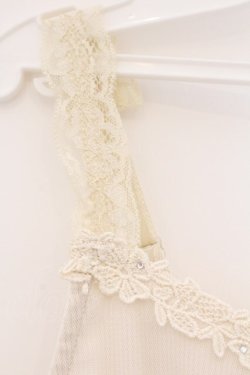 画像2: axes femme / チュール切り替えキャミ M キナリ O-26-03-23-073-AX-TO-OW-OS