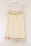 axes femme / 総レース・立体お花付きキャミソール M キナリ O-26-03-23-074-AX-TO-OW-OS