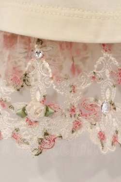 画像3: axes femme / 総レース・立体お花付きキャミソール M キナリ O-26-03-23-074-AX-TO-OW-OS