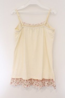 画像4: axes femme / 総レース・立体お花付きキャミソール M キナリ O-26-03-23-074-AX-TO-OW-OS