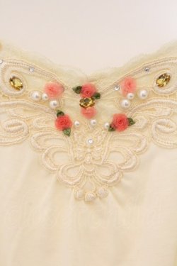 画像2: axes femme / お花＆パールキャミ M キナリ O-26-03-23-075-AX-BL-OW-OS