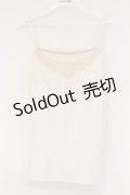axes femme / レース＆ストーン使いキャミ M キナリ O-26-03-23-077-AX-TO-OW-OS