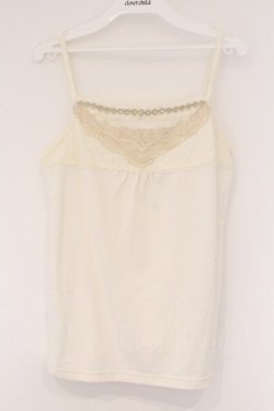 画像1: axes femme / レース＆ストーン使いキャミ M キナリ O-26-03-23-077-AX-TO-OW-OS