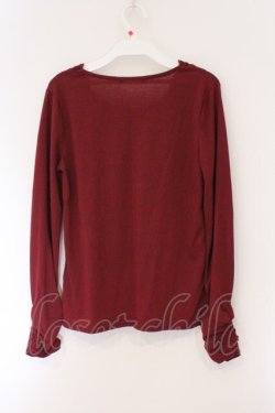 画像3: axes femme / 胸元ラメレース使いインナープルオーバー M ワイン O-26-03-23-078-AX-TO-OW-OS