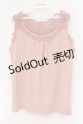 axes femme / バックフラワーレースタンク M ピンク O-26-03-23-087-AX-TO-OW-OS
