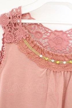 画像2: axes femme / バックフラワーレースタンク M ピンク O-26-03-23-087-AX-TO-OW-OS